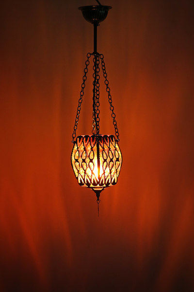 Single Blown Glass Hanging Lamp Model 2